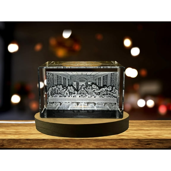 The Last Supper 3D Engraved Crystal Decor