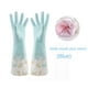 thumbnail image 3 of Guantes de una sola capa para lavar platos, además de guantes de goma elásticos de terciopelo, ajustados, impermeables, con boca ancha y mangas, 3 of 5