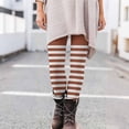 thumbnail image 2 of Gyexs Red and White Striped Tights for Women Christmas Leggings Funny Party Wear Soft Thermal Winter Tights Brown & Size M, 2 of 6