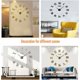 thumbnail image 2 of Reloj de pared 3D DIY, moderno, silencioso, grande, XXL, reloj de pared, adhesivo de espejo para decoración de regalos en el hogar, restaurante, oficina y hotel (negro), 2 of 5