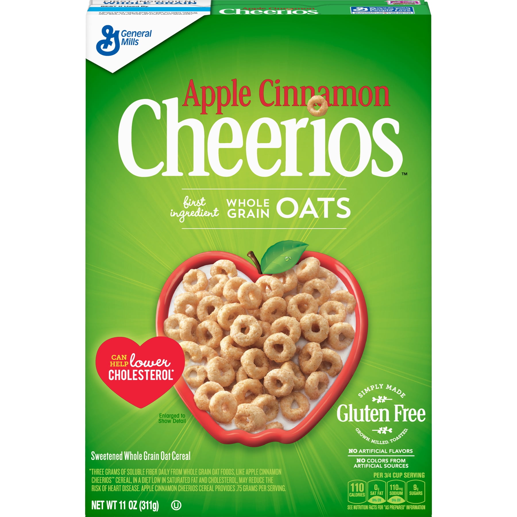 Apple Cinnamon Cheerios Cereal, Gluten Free , 11 oz