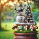 thumbnail image 4 of onlyliua ¡ ¡Ofertas Del Día! ¡Liquidación! Deja La Inserción para Jardín con Muñeco de Nieve y Árbol de Navidad, Decora Los Interiores y Exteriores, Inserta El Suelo para Llevar., 4 of 6