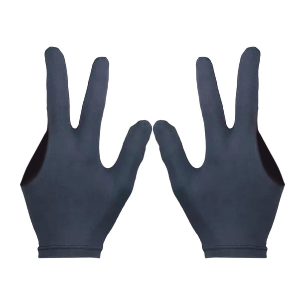 2x guantes de billar guantes de tres dedos paquete individual guantes para tacos de billar guantes de billar para interior, juego de billar hombres
