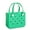 GREEN(SIZE:14.96x5.12x12.6 Inches), variant on Home Beach Bag 2025 Pvc Reinforced Compartment Mesh Hole Punch Tote For Storage