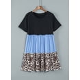 thumbnail image 6 of HOTAPEI Womens Plus Size Dresses Crew Neck Leopard Print Casual Midi Dress Plus Size T-shirt Dress (1X-5X), 6 of 7