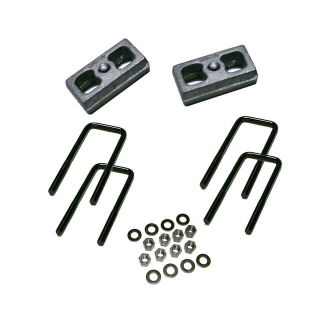 Superlift Leaf Spring Block Kit 3225 2 Inch Lift; Cast Iron; Set Of 2 With U Bolts