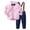 Hot Pink, variant on Toddler Baby Boy Formal Suit Clothes Gentleman Wedding Dress Outfit Long Sleeve Dress Shirt + Suspender Pants 2 Pcs Set(Pink,4-5 Years)