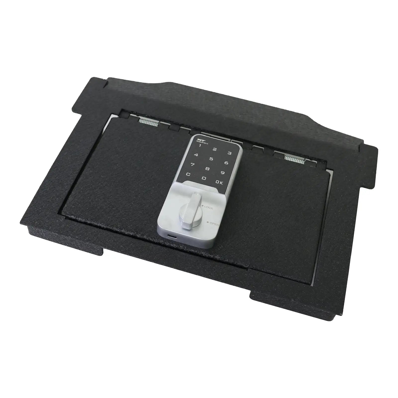 Center Console Safe Gun Safe, WASAI Console Gun Vault Lockbox Compatible with Dodge Ram TRX 2021-2024, for Dodge Ram Rebel GT 2022-2024, Electronic Keypad Lock.