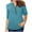 Light Blue, variant on LEAVINGSUO Fall Winter V Neck Long Tops for Women, Womens Tops Women's Summer Long Sleeve Zip Casual Tunic V-Neck Rollable Blouse Tops