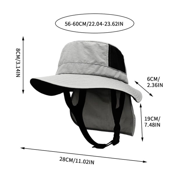 Waterproof Sun Hat, 100% Nylon Wide-Brim Bucket Hat With