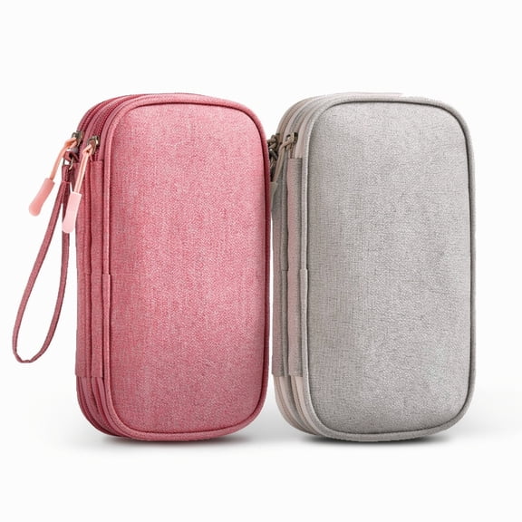 Electronics Organizer Bag Pouch Cable Charger Organizer Travel Shockproof Cord Carrying Case for Earphone Powerbank USB Hard Drive SD Card