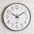 thumbnail image 5 of Horloge Murale Sans Tic-Tac, Moderne, Silencieuse, Grand Cadran Noir, 5 of 5