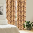 thumbnail image 2 of Ambesonne Tropical Window Curtains, Overlapping Retro Leaves, Each 28" W x 63" L, Pale Orange and Soft Pink, 2 of 4