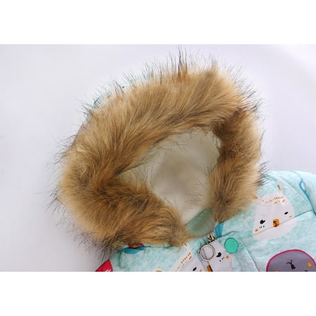 

Gubotare Toddler Girl Winter Coat Hooded Jacket Windproof Baby Toddler Boys Warm Girls Outerwear Cartoon Winter Coat Coat Dress for Baby Girl (2T-11T)