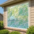 thumbnail image 7 of Unique Bargains Static Cling Floral 3D Prism Window Privacy Film Green 39.4" x 23.6", 7 of 7