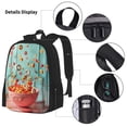 thumbnail image 3 of Fotbe Floating Colorful Cereal Set Escolar 3 en 1 para Niños - Mochila Duradera con Lonchera Aislante y Estuche para Lápices - Mochila Escolar para Niños y Niñas, 3 of 7