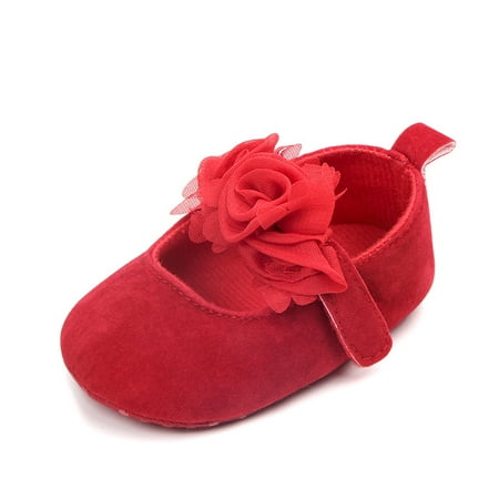 

Toyella Multicolor Small Flower Princess Shoes Red 11