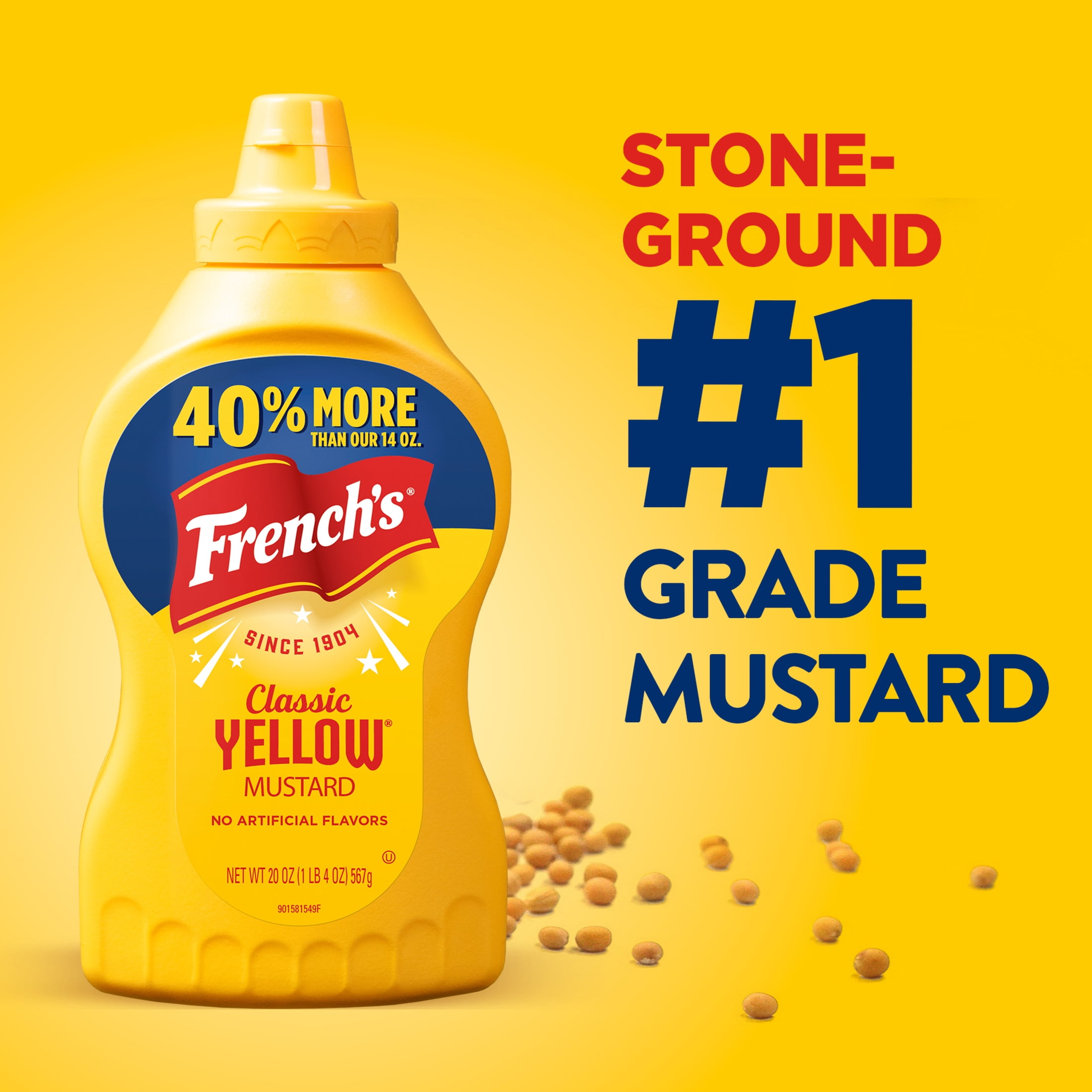 French's Kosher Classic Yellow Mustard, 20.0 oz Bottle