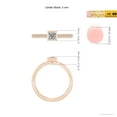 thumbnail image 4 of ANGARA Natural Princess Diamond Stackable Promise Ring in 14K Rose Gold for Women (Size-3mm| Color-K| Clarity-I3) | April Birthstone, Anniversary, Jewelry Gift for Women | Natural Diamond Ring, 4 of 9