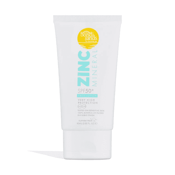 Bondi Sands Water-Resistant Paraben-Free Mineral Sunscreen Lotion for Face, SPF 50, Fragrance-Free