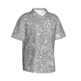 thumbnail image 2 of Haiem GlitterSilver Printed Hawaiian Shirt for Men - Men’s Casual Beach Summer Shirts - Stretch Fabric with Modern Fit-3X-Large, 2 of 9