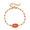Red, variant on Jewelry Colorful Cross Charm Beaded Bracelet - Gold - Plated Religious Bracelet for Women