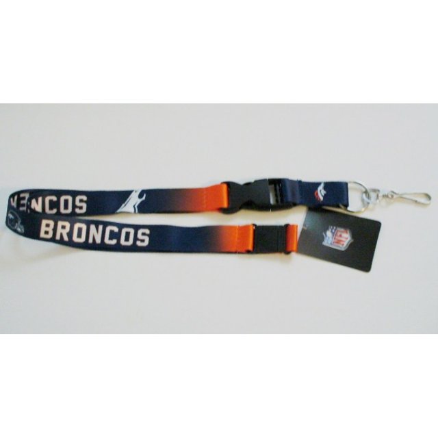 Denver Broncos Crossover Lanyard With Safety Latch