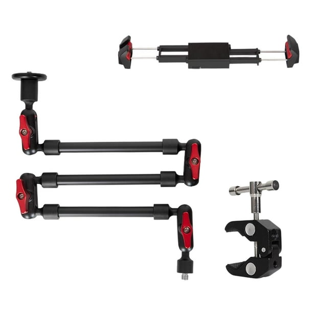 Soportes de brazo flexible Macarena Soporte portátil Aleación de aluminio universal Adaptador de montaje Brazos de mágicos para videografía 3 secciones para tableta
