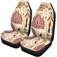 thumbnail image 1 of FMSHPON Set of 2 Car Seat Covers Circus Show Universal Auto Front Seats Protector Fits for Car,SUV Sedan,Truck, 1 of 5