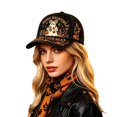 thumbnail image 6 of Baseball Caps for Men and Women with Halloween Embroidery Casual Cute Costume Headwear Soft Baseball Hats for Men Everyday Wear Black One Size, 6 of 8