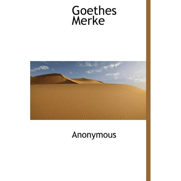 Goethes Merke (Hardcover)