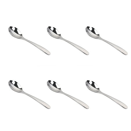 

6pcs Coffee Spoons Stainless Steel Coffee Spoons Simple Beverage Mixing Spoons