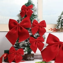 HomeKingdee Red Christmas Bows Large Velvet Bow for Wreaths, Tree, Outside Decorating, Outdoor