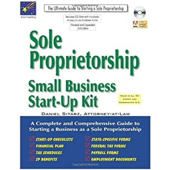 Pre-Owned Sole Proprietorship : Small Business Start-Up Kit (Paperback) 9781892949592