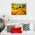 thumbnail image 4 of JEUXUS Harvest at La Crau with Mont majour Canvas Prints Wall Art by Van Gogh Famous Oil Paintings Reproduction Classic Rural Pictures Modern Abstract Landscape Giclee Artwork 20x16 inch, 4 of 4