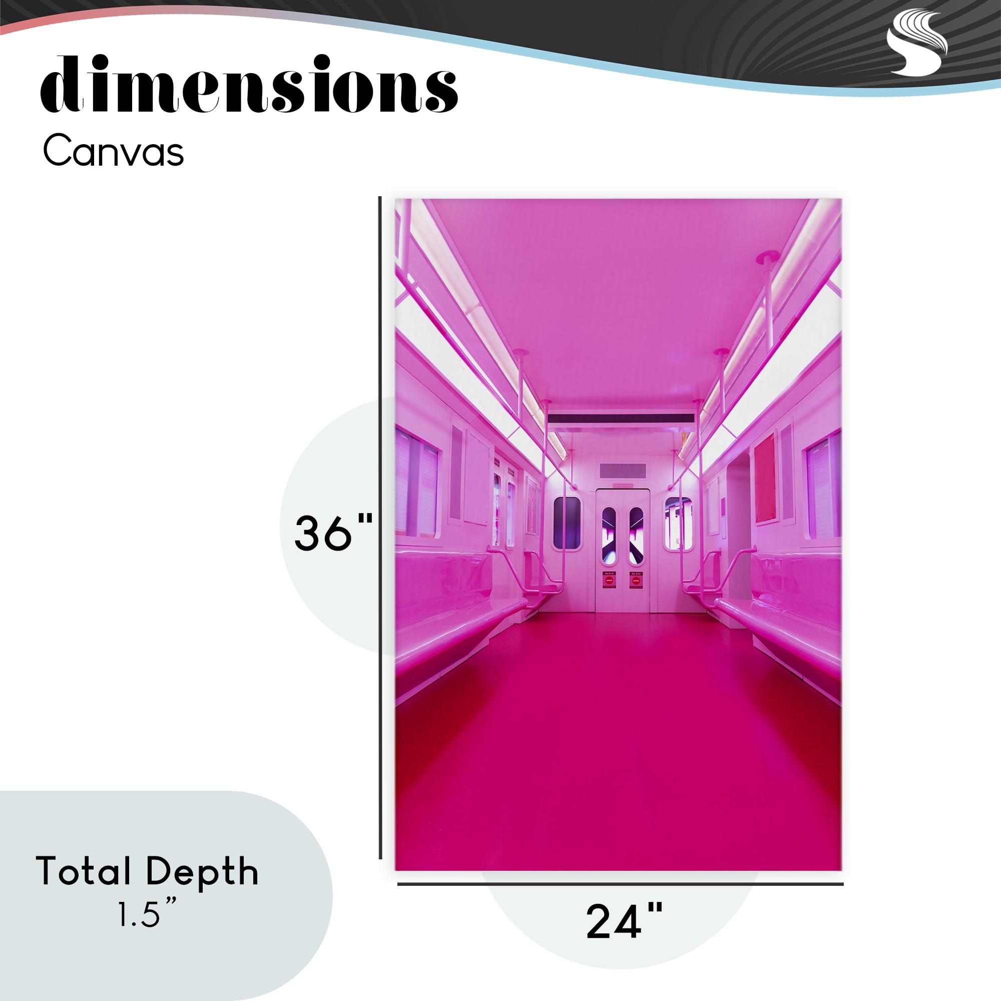 Futuristic Pink Tone Subway Canvas Wall Art, design by LISH Creative