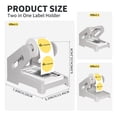 thumbnail image 4 of GUERMOK Thermal Shipping Label Holder for Rolls & Fan-Fold, Fragile Stickers for Shipping, Label Stand Desktop Printer Holder-Home Office Accessory Sticker Dispenser for Holographic (Gray), 4 of 7