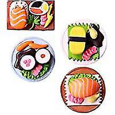 Exceart 4 Piezas De Sushi Artificial Simulación De Comida Falsa Realista Nigiri Onigiri Postre Comida Japonesa para Decoración (Estilo Aleatorio)