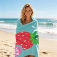 thumbnail image 4 of Bradem Summer Oversized Cotton Beach Towel, 60x28 In, (Watermelon) Cute Cartoon Print Beach Blanket, Extra Large Microfiber Quick-Drying Pool Towel, Summer Gifts for Women, 4 of 9