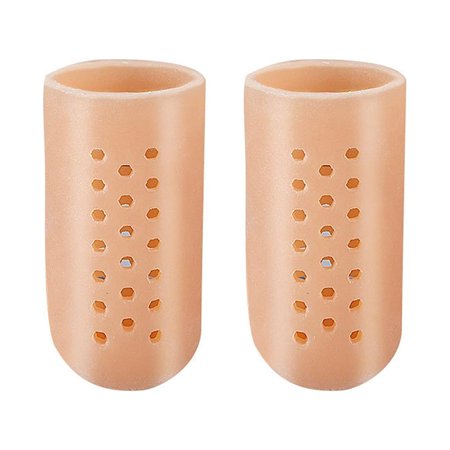 Gel Toe Protector Silicone Toe Caps Toe Sleeve Protectors for Corns Blisters and Ingrowns Toenails Pen Battery for Carts (Coffee, XS)