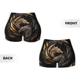 thumbnail image 3 of Sikiie Vintage Metal Dragon Print Workout Shorts Women Scrunch Butt Gym Shorts Seamless High Waist Tummy Control Yoga Biker Athletic Shorts, 3 of 5