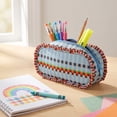 thumbnail image 2 of Pen+Gear Striped Ruffle Pencil Pouch, Multicolor, 2 of 6