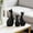 Black BK, variant on Xecvkr Ceramic Pet Family Cat Figurine Art Sculpture Porcelain Parent Kids Office Living Room Shelf Desktop Centerpiece Keepsake Animal Lover Gift 3pcs Black