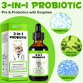 thumbnail image 5 of Oimmal 3-in-1 Probiotics for Cats, Liquid Pre & Probiotics with Enzymes (60ml), Support for Healthy Digestion, Bacon Flavor, Support Gut Flora Health, 5 of 11
