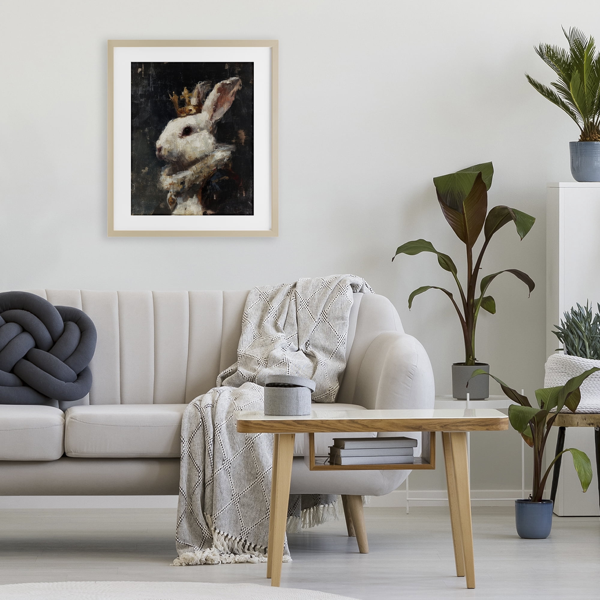 Stupell Industries Regal Monarch Rabbit Birch Framed Print Under Glass, design by Svetlana Aleynikova
