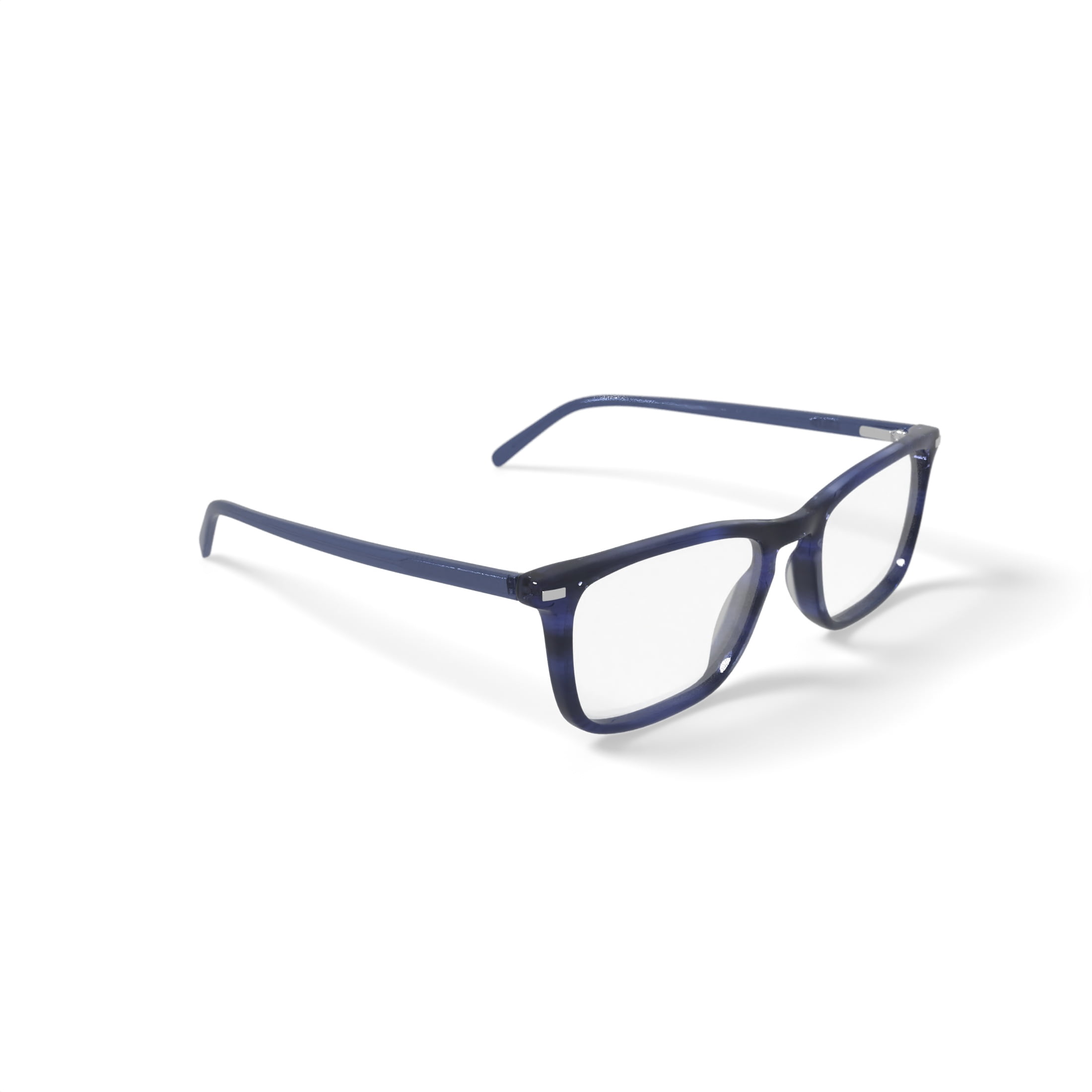 Walmart Men's MV013 Matt Square Prescription Eyeglasses with Case, Blue