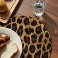 thumbnail image 4 of Round Placemats Leopard Print 15 inch Set of 6 Table Mats for Dining Table Vintage Style Heat Resistant Non-Slip Kitchen & Home Decorative Place Mat Set, 4 of 8