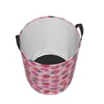 thumbnail image 3 of Goofa Haear Strawberry Printed Circular Hamper,Laundry Basket with Handles,Storage Baskets Foldable,Large Capacity Laundry Hamper-Small, 3 of 8