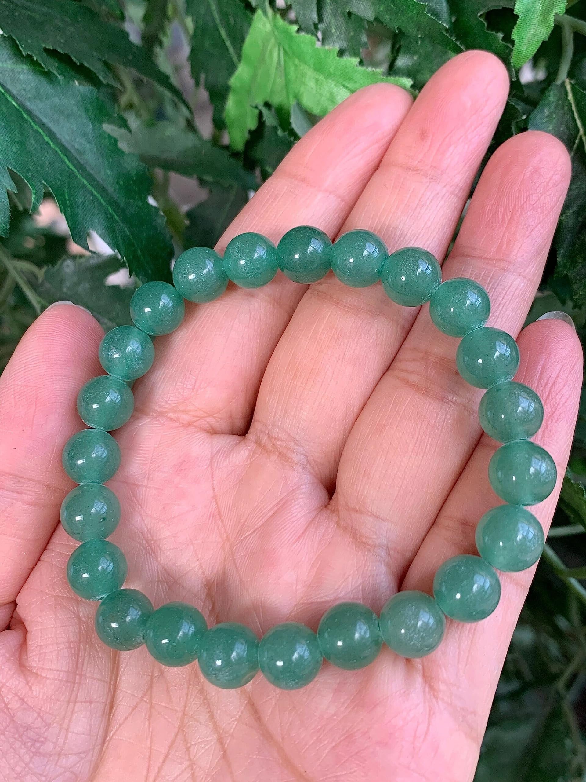 Green Aventurine Crystal Bead Bracelet 8mm, Wholesale Genuine Green Aventurine Stretch Gemstone Bracelet, Gift for Men & Women (10)