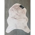 thumbnail image 1 of 2' x 3' Beige Rabbit Shaped Faux Fur, 1 of 1